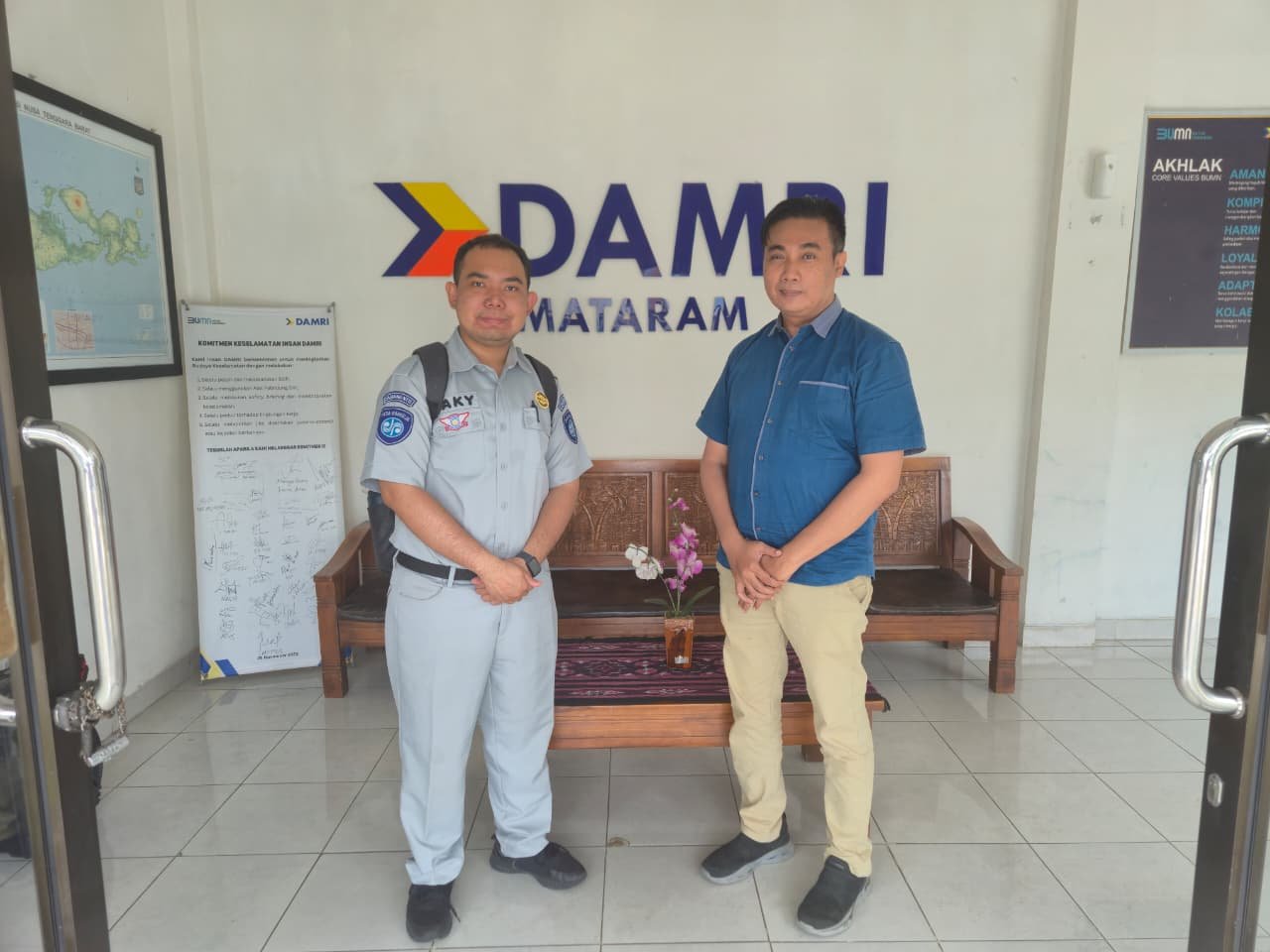 Berkomitmen Wujudkan Keterjaminan Penumpang Angkutan Umum,Jasa Raharja NTB Laksanakan CRM IWKBU ke DAMRI