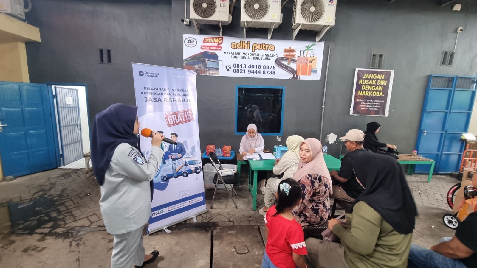 Jamin Keselamatan Penumpang, Jasa Raharja Sulsel Gelar Pemeriksaan Kesehatan Gratis di PO Adhi Putra