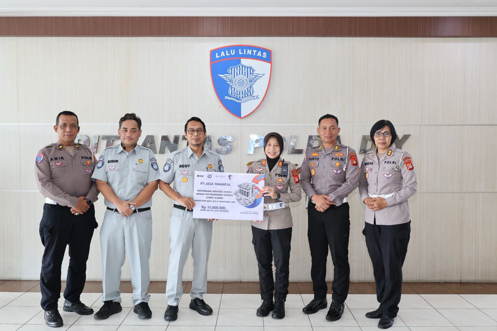 Posyanter Tempel Sleman Raih Juara 4 Nasional, Jasa Raharja DIY Serahkan Apresiasi Rp15 Juta