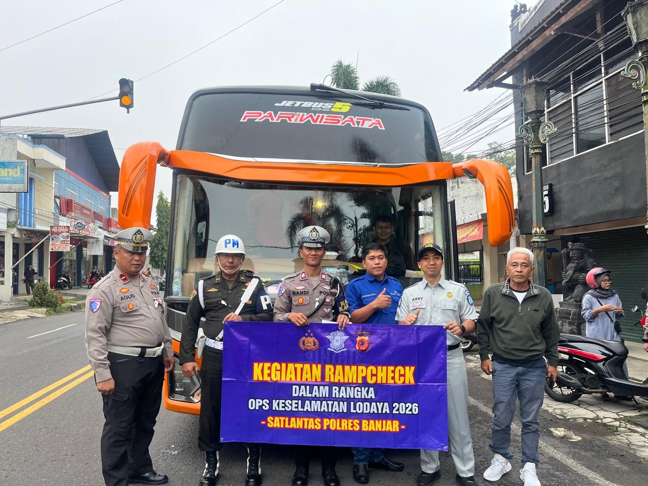 Jasa Raharja Cabang Tasikmalaya melalui PJ Samsat Kota Banjar Laksanakan Ramp Check dalam Rangka Ops Keselamatan Lodaya 2026