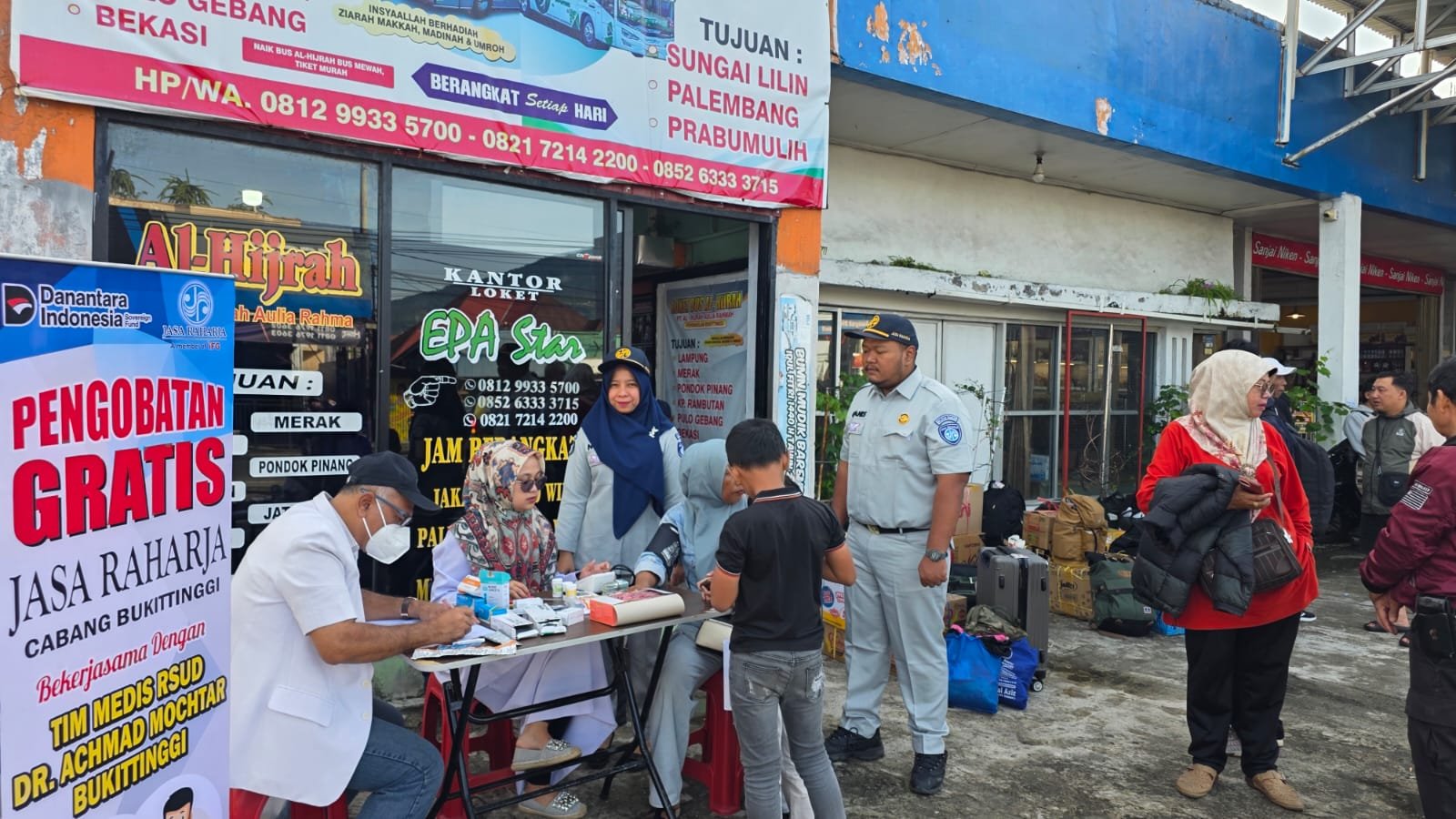 Jasa Raharja Bukittinggi Hadirkan Layanan Kesehatan Gratis di Pool Epa Star dan Al Hijrah, Jaga Kondisi Kru dan Penumpang Tetap Prima