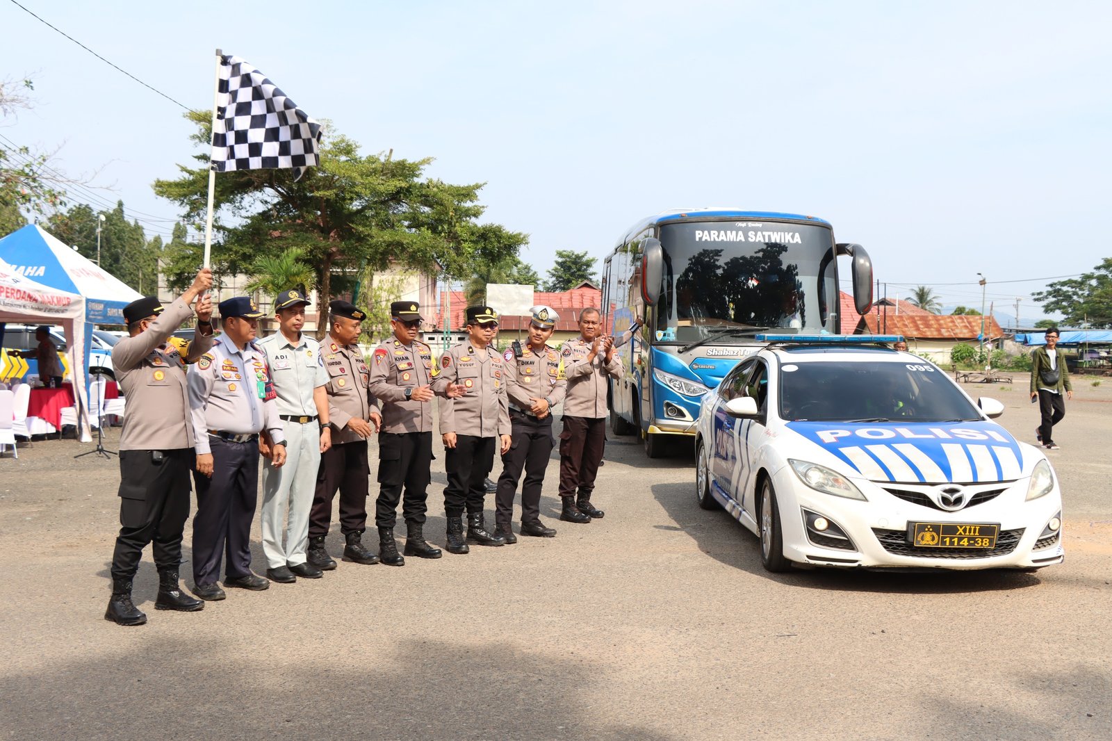 Jasa Raharja Kalsel Dampingi PelepasanMudik Balik Gratis Polres Tanah Laut