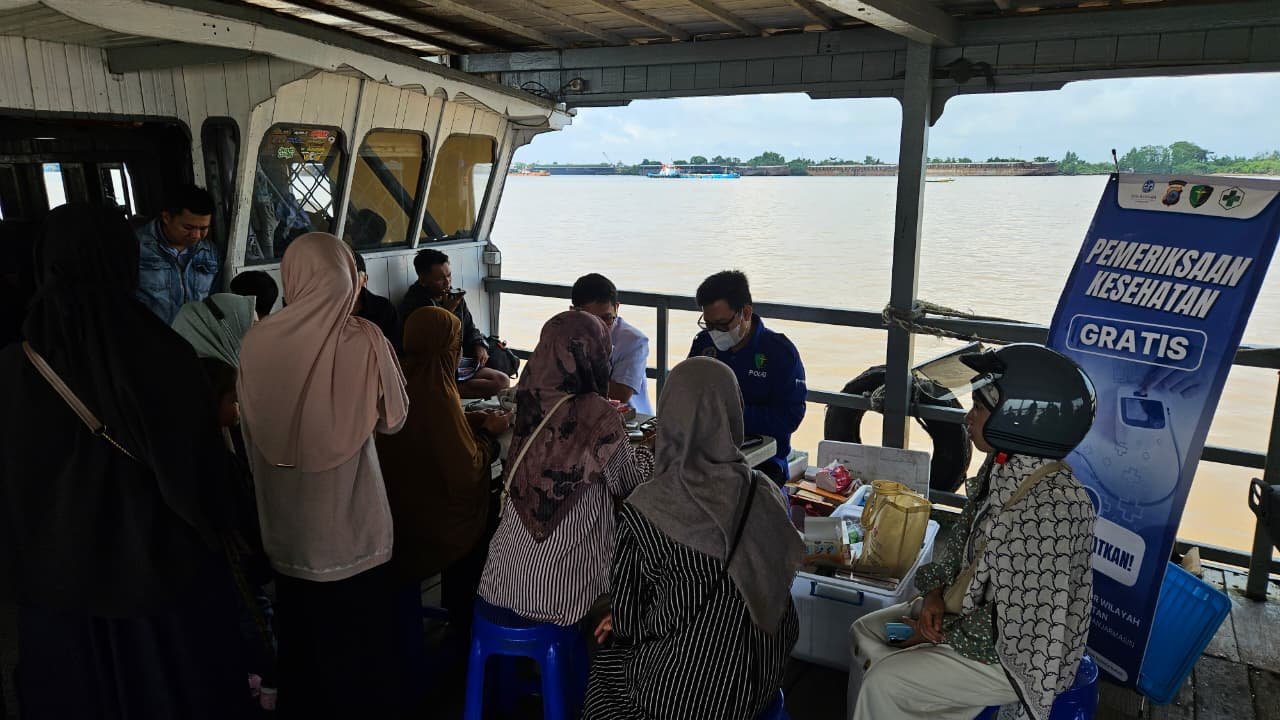 Jasa Raharja Kalsel Dukung Mudik Aman Lewat Layanan Kesehatan, di Jalur Penyeberangan Alalak–Jelapat