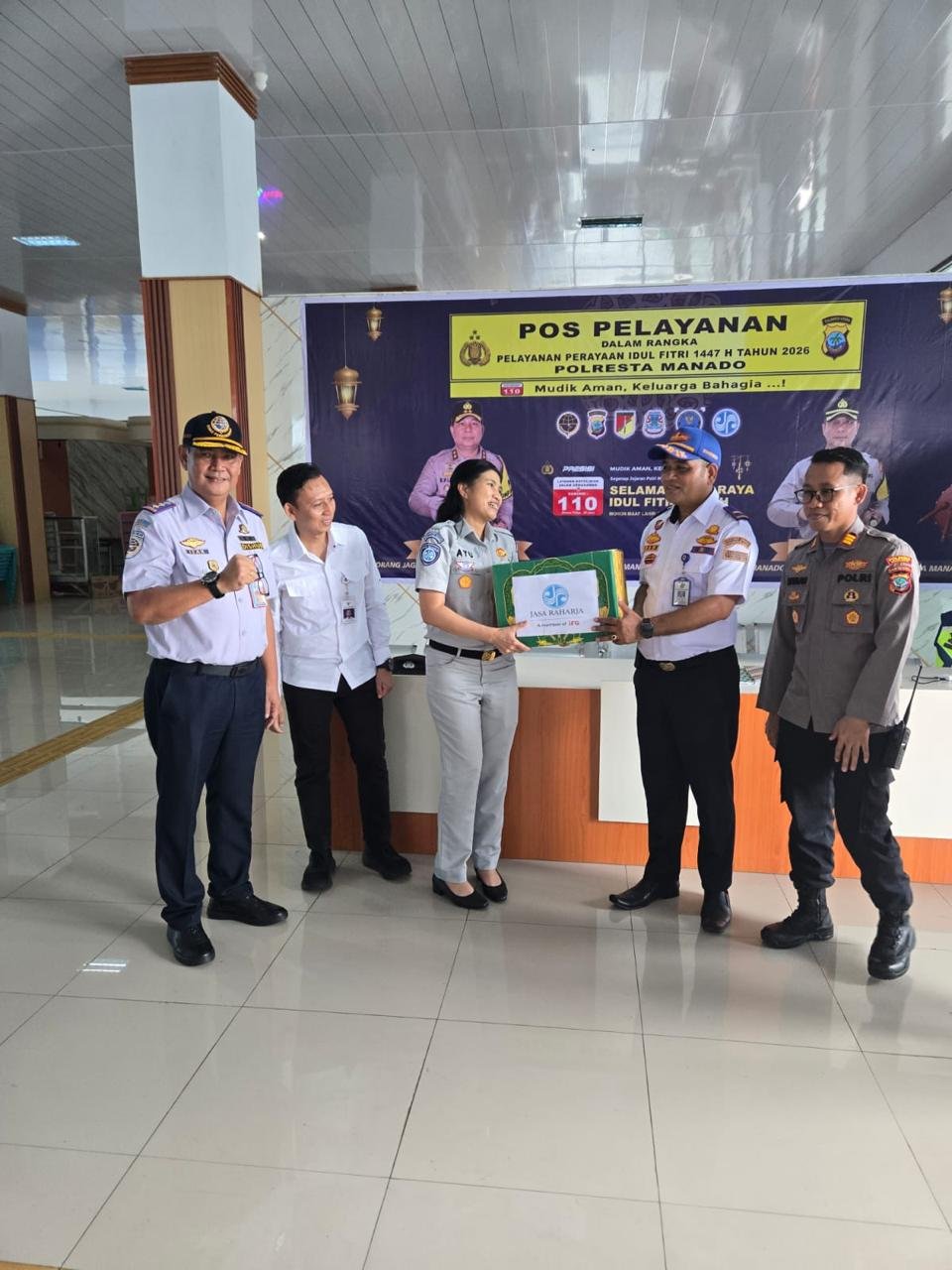 Dukungan pelayanan lebaran Tahun 2026 dan aksi simpatik di terminal malalayang Kota Manado