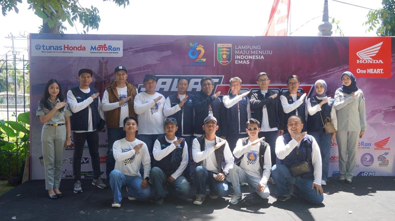 Jasa Raharja Lampung Hadir dalam Safety Riding dan Sunmori Pemprov Lampung, Perkuat Edukasi Keselamatan dan Layanan Publik