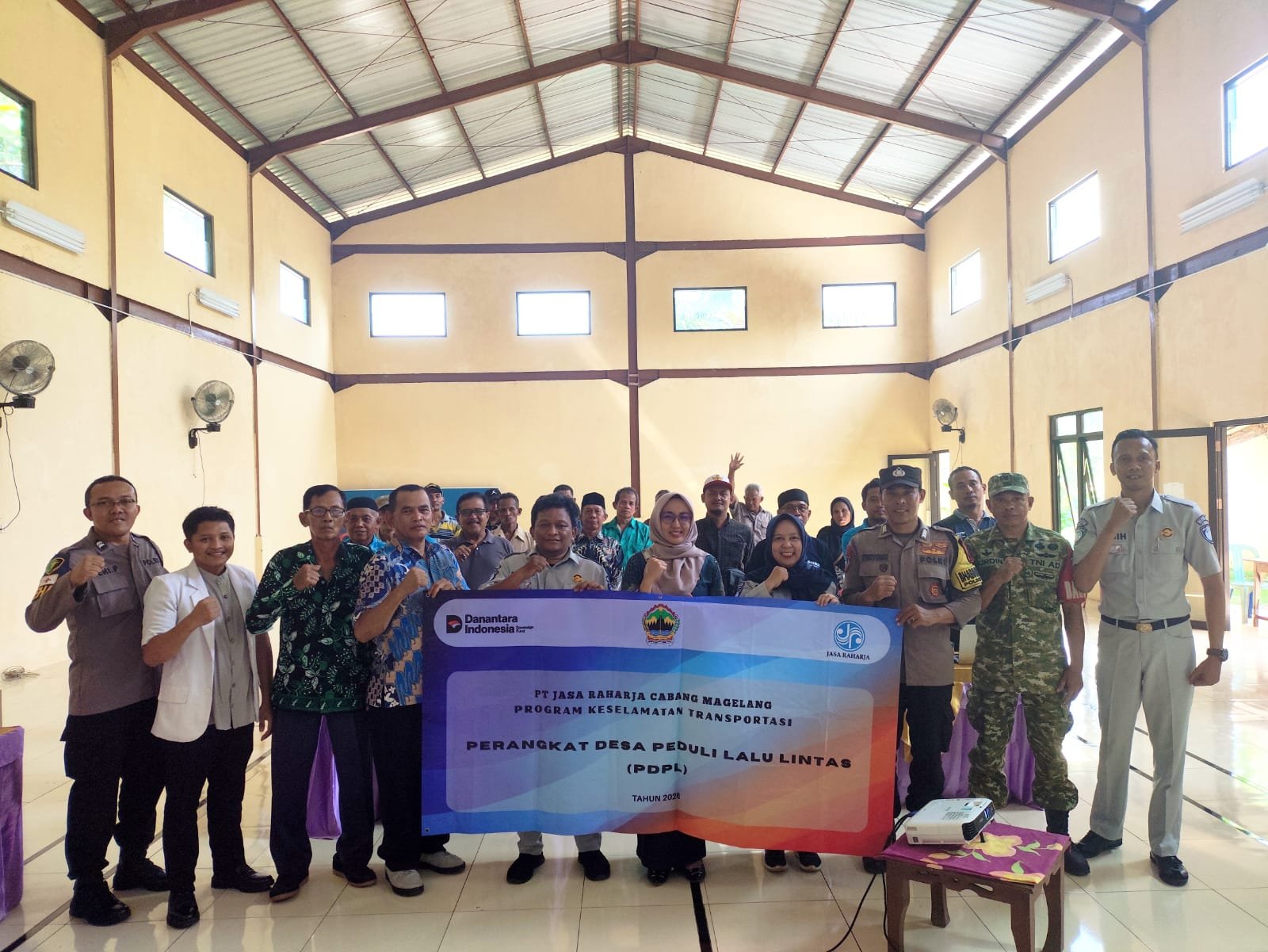 Jasa Raharja Magelang Laksanakan Giat Sosialisasi PDPL di Desa Yang Masuk Daerah Rawan Kecelakaan di Kabupaten Purworejo