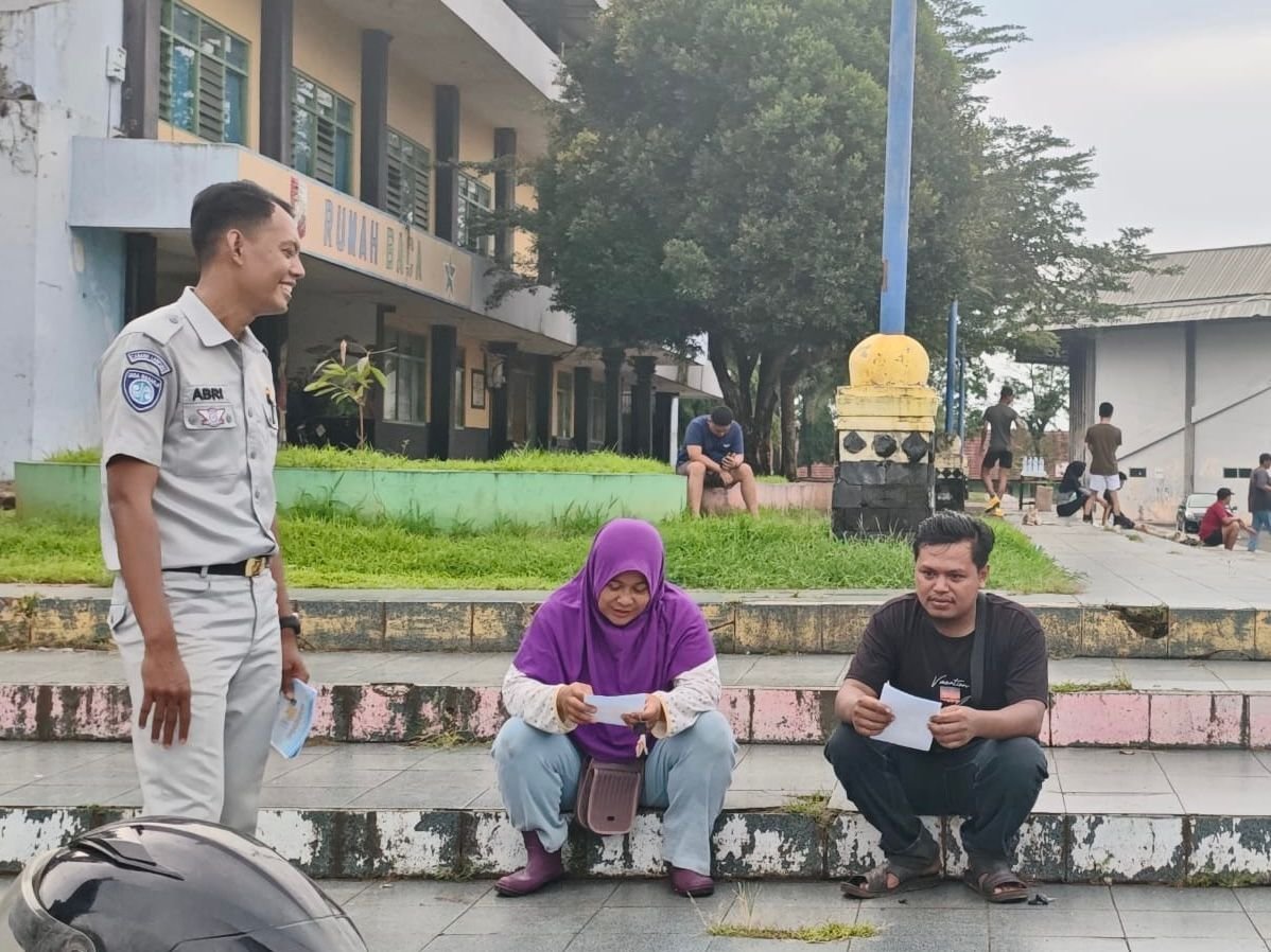 Jasa Raharja Kotabumi Gencarkan Sosialisasi Gebyar Samsat di Stadion Sukung Lampung Utara