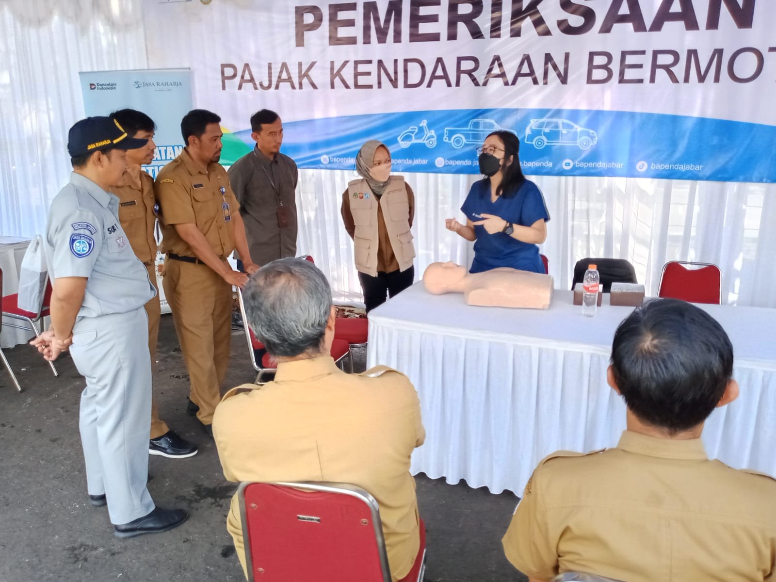 Pelaksanaan Pelatihan PPGD oleh Jasa Raharja Bandung di Perum Bumi Mas Kencana Jl AH Nasution Bandung