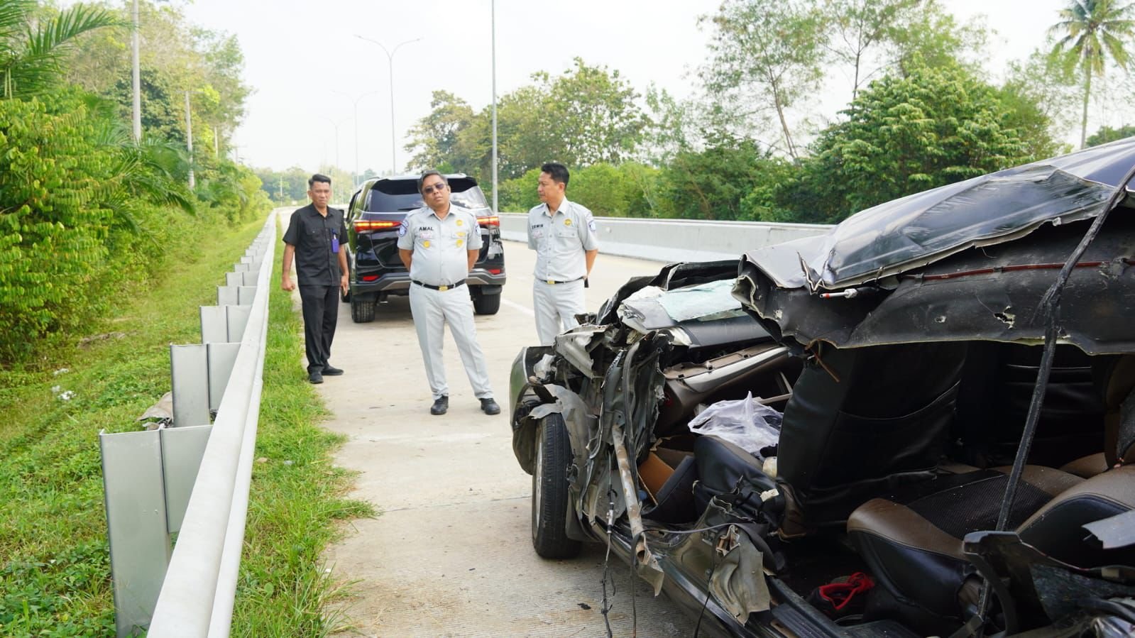 Kecelakaan Di Tol Bakauheni-Terbanggi Besar KM 102, Jasa Raharja Lampung Cepat Tanggap Jamin Seluruh Korban