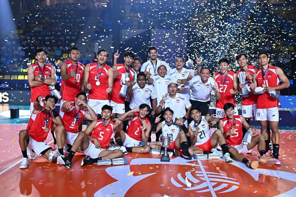 Timnas Voli Indonesia Juara AVC Men’s Cup 2026 Usai Kalahkan Korea Selatan 3-0