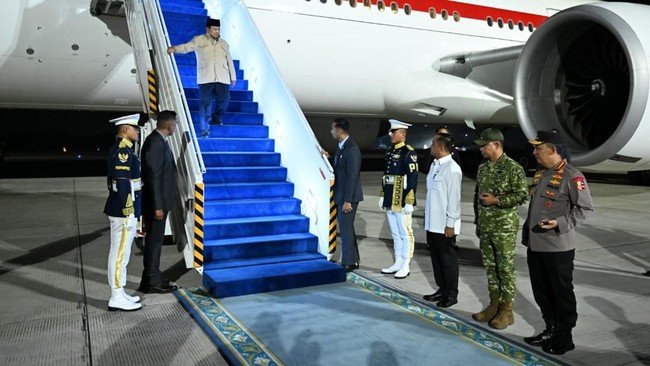 Presiden Prabowo Pulang ke Tanah Air Usai Hadiri Eastern Economic Forum