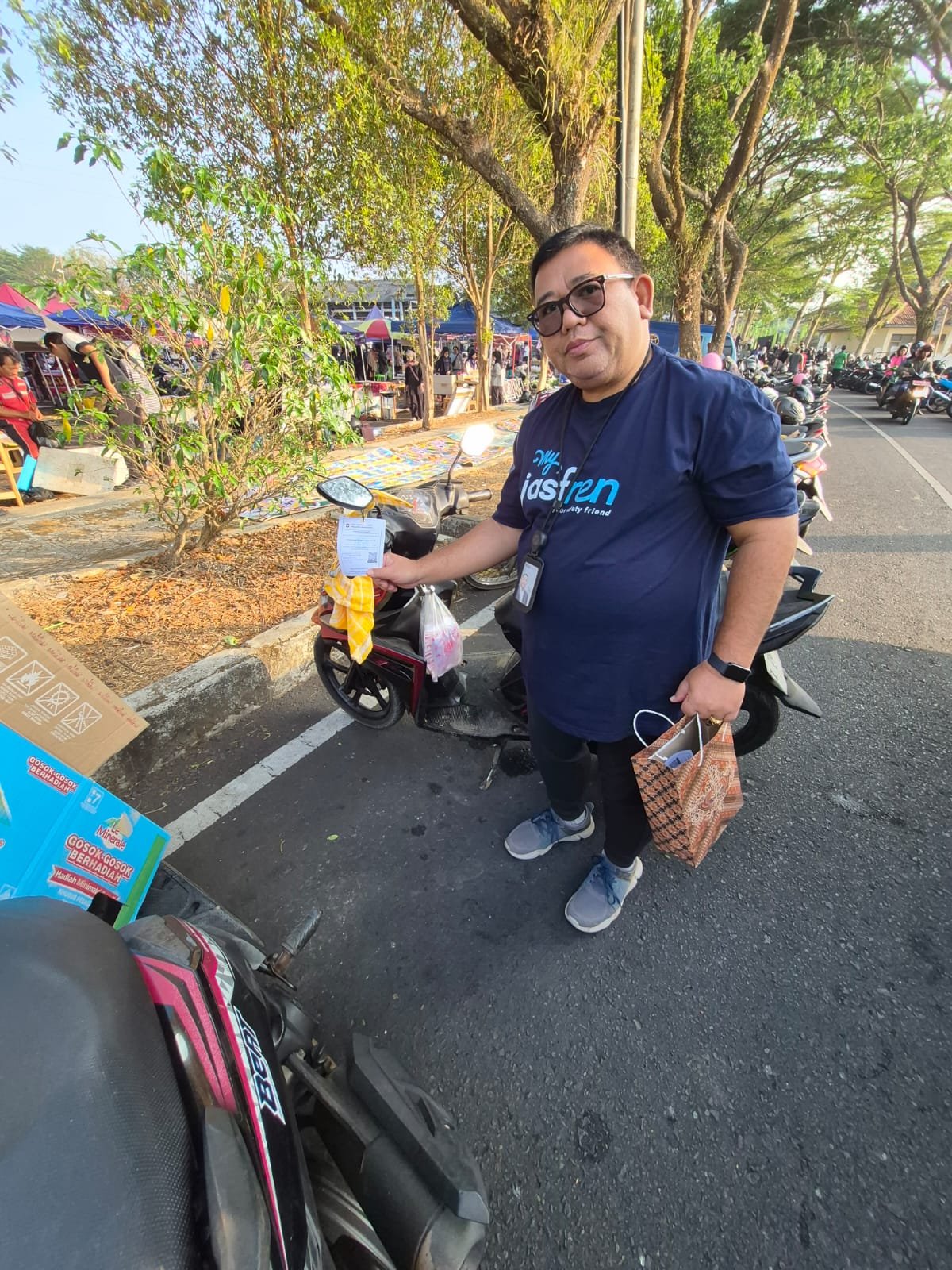 Jasa Raharja Tasikmalaya Telusuri Kendaraan Belum Daftar Ulang di CFD Taman BMX Ciamis, Dorong Optimalisasi PKB dan SWDKLLJ